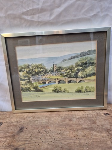 Framed watercolour print - framed,