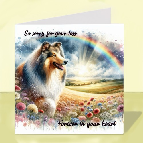 Rough collie dog bereavement - rough,