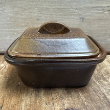 Vintage Butter Dish Moira Pottery Farmhouse Stoneware Lidded Dish, Casserole