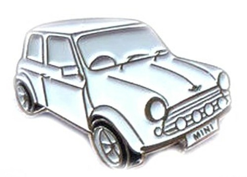 Mini cooper car white - white, metal