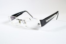 Dolce and Gabbana Eyeglasses DG 1166-B Womens Black Rimless Metal Glasses Frames