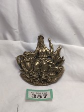 Antique Original Brass Safe Plaque Depicting Brittania 3.5"