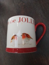 Sainsbury's Tis The Season To Be Jolly Robin Red Breast China  Christmas Mug