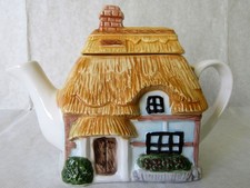 Vintage Cottage Teapot Ceramic
