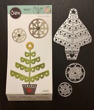 SIZZIX Thinlits die set 660726 CHRISTMAS TREE &SNOWFLAKES by Debi Potter