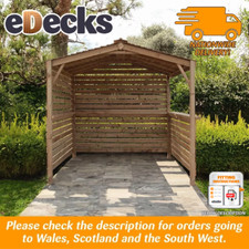 Ex-Display Privacy Atlas Hot Tub Pressure Treated Gazebo DIY Bar Kit 2.4m x 2.4m