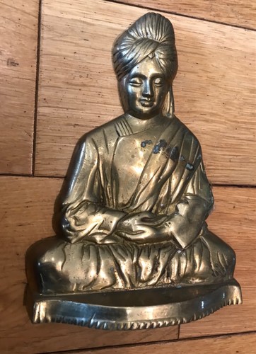Antique brass goddess durga - goddess,