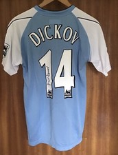 Manchester City Paul Dickov match worn shirt   signed