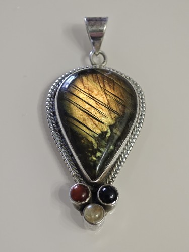 Large 925 silver - silver, labradorite
