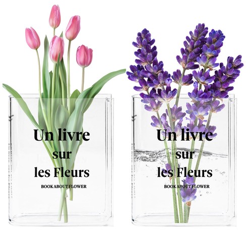 Piece book vase for flowers - 2,