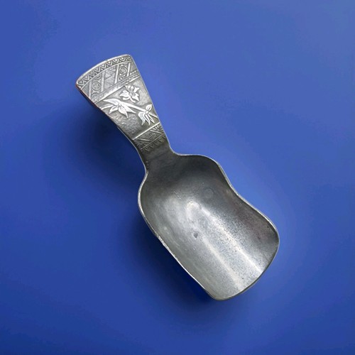 Antique pewter tea caddy spoon - antique,