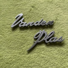 Vintage Vanden Plas Script Badges