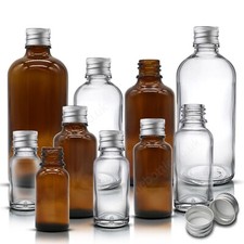 Glass Bottle with Silver