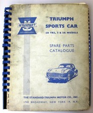 TRIUMPH Sports Car Parts List Catalogue 20 TR2 TR3 TR3A #501653/USA