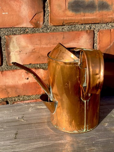 Antique copper inkwell - , filler