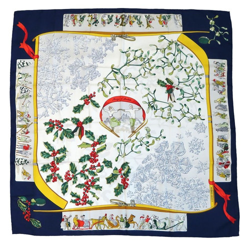 Hermes silk scarf neige - scarf,
