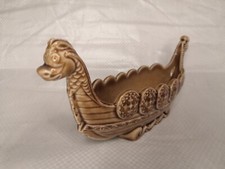 Vintage Wade Porcelain Viking Dragon Long Ship Length: 19cm