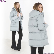 NEW Womens LADIES LONG PUFFER PARKA JACKET Quilted WINTER COAT Size 8-16 SH