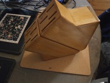 wooden knife block without knives XL