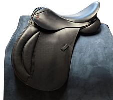 Prestige Saddlery Black Leather GP Saddle - 17.5" Seat - Wide Fit - NEW
