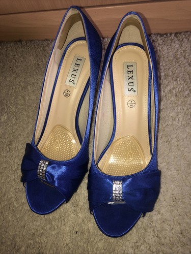 Blue high heeled - heeled,, formal