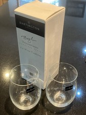 Dartington Crystal Tony Laithwaite Wine Tumblers Stemless Set of 2 Boxed