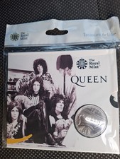 QUEEN rock band UK Royal Mint £5 Coin. Uncirculated Sealed Coin pack.