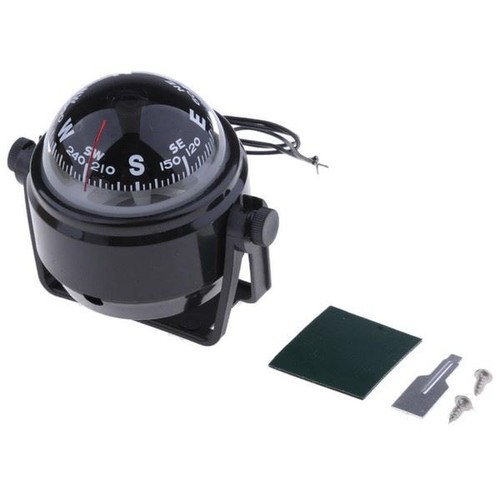 Boat compass illuminated 12v - illuminated,