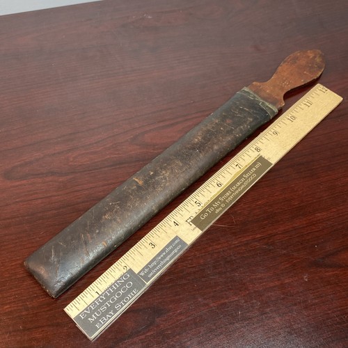 1800s antique paddle - antique, leather