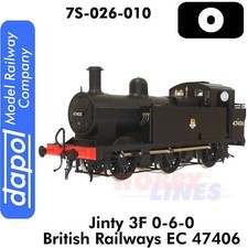 Jinty Class 3F 0-6-0 BR EC 47406 Tank Engine O 1:43 DCC ready Dapol 7S-026-010