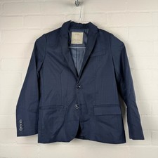 Zara Boys Blazer 9-10 Years Tailored Fit Extrafine Wool Blue Jacket