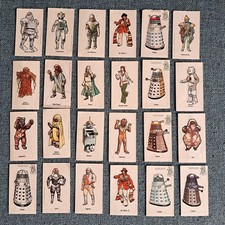 Dr Who Weetabix cards unpunched full set of 24 1975 Dalek Tom Baker Silurian