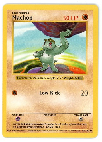 Machop 102 base set - machop,
