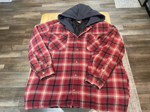 Buckhorn river red plaid - river,