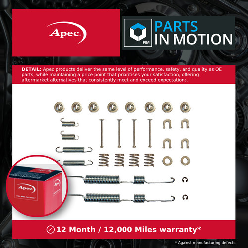 Brake shoe fitting - kit, fits