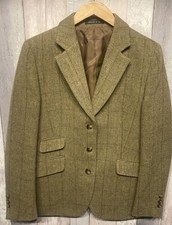 Ladies Walker & Hawkes Green Tweed Jacket Blazer Hunting Country Hacking Size 12