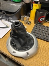 MG Rover MGF MGTF F TF Gear Stick Silver Surround With Black Leather Gaiter VGC