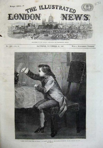 Old antique print 1867 fine - print,