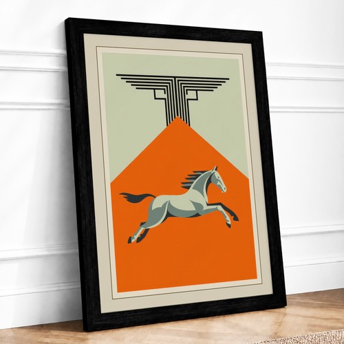 Deco horse motion art - deco,