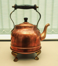 A Very Early antique Copper & brass electric Kettle