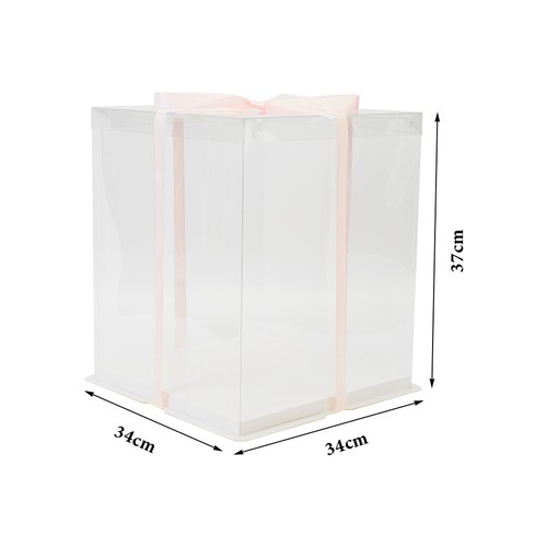 Large clear pvc gift cake - large,
