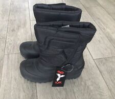 Mad Wax Mens Snow Boots Black UK Size 7