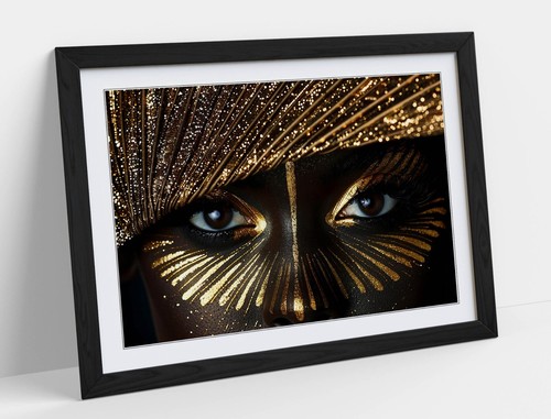 Beautiful african woman gold - african,