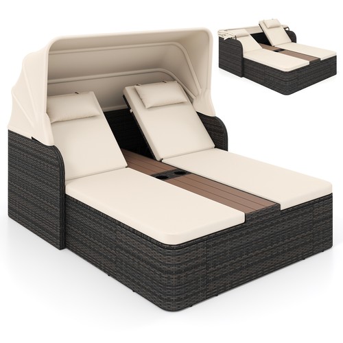 Rattan double daybed outdoor - daybed,