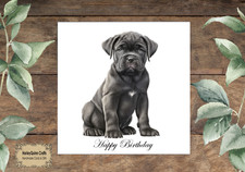 DOG 045  Birthday Card  Cane