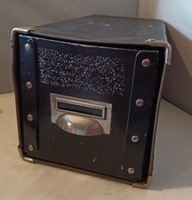 Vintage Black File Cabinet Drawer - Cardboard Storage Box - Organization 11"x6"