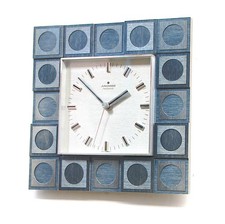 SPACE AGE / BRUTALIST Vintage WEST GERMAN 1970s Midcentury Wall Clock Decorative
