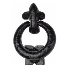Black Iron Tudor Ring Knocker [TC335] by M. Marcus from the Tudor Collection 
