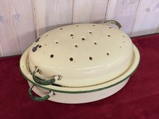Vintage Lidded Enamel Roasting