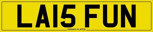 Initials number plate la15 - la,